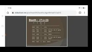 COA - BOOTHS MULTIPLICATION ALGORITHM - CLASS - 6
