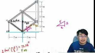 Truss Structural Analysis Engineering Statics ch.6 Ex.11 [24]