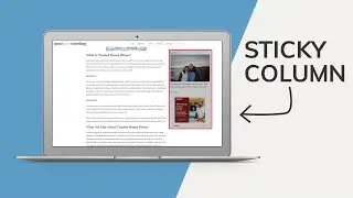 Sticky Column (sticky sidebar) - Elementor Tutorial
