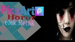 Cara edit foto Horor efek retak-PicsArt
