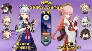 NEW SPIRAL ABYSS 4.4 ft. Ayaka Freeze & Yae Aggravate - Floor 12 - 9⭐ | Genshin Impact