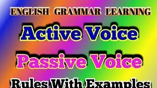 Active and Passive Voice Trick | Active Voice and Passive Voice in English Grammar@Dear sir
