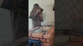 Installation of a cast iron stove 
