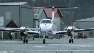 Beechcraft King Air 350 Engine Startup and Takeoff