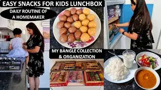 Daily Routine Of A Mom | Bangle Organization, School Snacks Recipe, Garden Room Tour & Outer Layout
