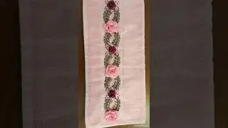 beautiful and amazing embroidery and ribbon 🎀 work flowers #crossstitch #embroidery #flowers