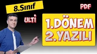 8.sınıf Matematik 1.dönem 2.yazılı soruları Ulti Yayınları PDF
