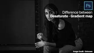 Difference : Desaturate vs Gradient map (2 different black&white technique)
