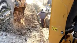 Caterpiller 432f2 ile Kanalizasyon Çalışması Hat Döşeme (operatör ümit)