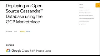 Deploying an Open Source Cassandra™ Database using the GCP Marketplace Qwiklab