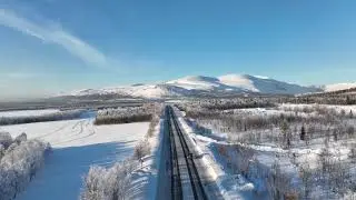 Drone Footage of a Road in a Winter Landscape | Creative Commons Video