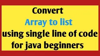Convert an Array into a List | Single line code to convert an array to a list