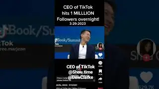 CEO of TikTok Shou Zi Chew Hits 2.8 million followers