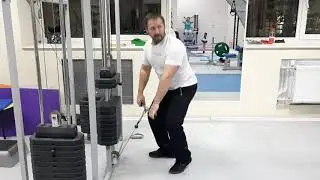 Тяга в блоке к подбородку, револьверной ручкой