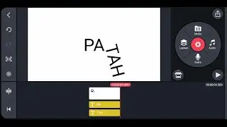 cara membuat efek text patah dan text bayangan di kinemaster