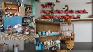 SCENE...pengoplosan resin, untuk sangkar burung ukir#karyaseni #kicaumania