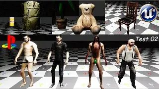 UE4 PS1 Style Game - Visual/Shader Test V2 ( Old School Horror Game )