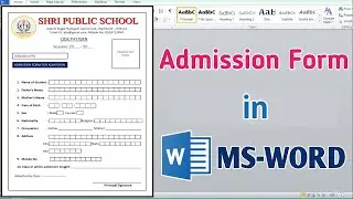 How to make admission form || microsoft word tutorial