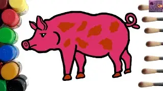 How to Draw a Pig | Pig Coloring Pages