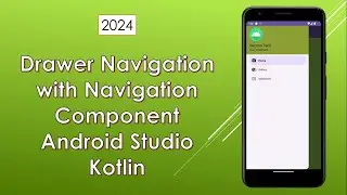 Drawer navigation | setup With Nav Controller | Android Studio Tutorial | Kotlin 2024