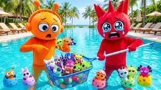 What Oren & Raddy Found in the Creepy Abandoned Pool: SPRUNKI EGGS! 😱