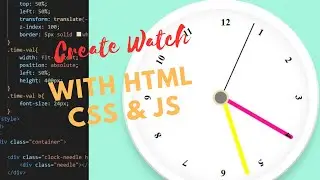 create watch with just html css & js