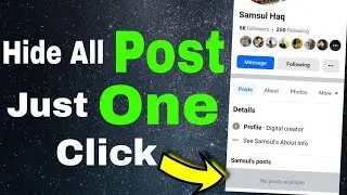 how to hide all post on facebook in just one click | Only the Pros Know