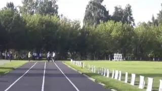 Военно-спортивное многоборье со служебными собаками.Бег 100 метров.3