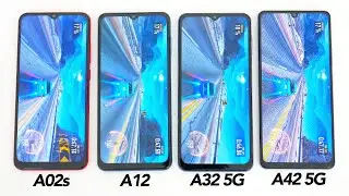 Speed Test: Samsung Galaxy A02s vs A12 vs A32 5G vs A42 5G!
