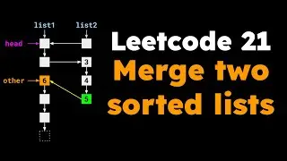 Leetcode 21. Merge Two Sorted Lists (2 solutions)