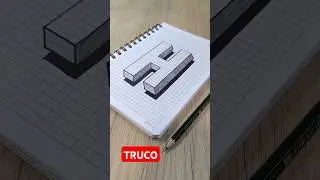 Dibujos en 3D 🔥 Como Dibujar en 3D en Hoja Cuadriculada