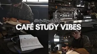 Study Vlog at a Café ☕ | No Talking, Lo-Fi Music & Focus Ambience
