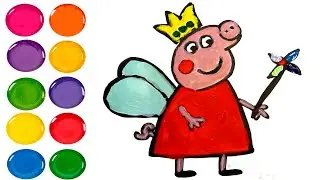 💙 Menggambar Peppa Pig dan Mewarnainya 💙 Cara Menggambar hanya anak-anak 💙 Drawing and Coloring 💙