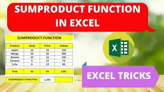 SUMPRODUCT The Powerful formula for Excel Experts || Very Easy || Bangla Tutorial