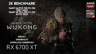 2K Black Myth WuKong Benchmark Tool - RX 6700 XT RYZEN 5 5600
