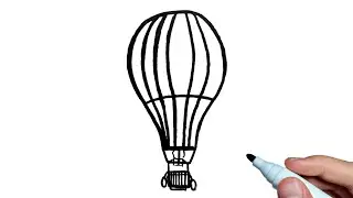 How to draw an Air Balloon easy