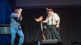 George RR Martin Destroys Guitar on Stage