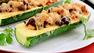 Southwestern Stuffed Zucchini Boats (Vegetarian Recipe)