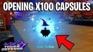 Opening x100 GHOSTLY CAPSULES | Was It Worth It To Spend?! | All Star Tower Defense Roblox