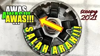 BONGKAR PASANG CVT DAN ROLLER SCOOPY 2021 | GANTI V BELT MOTOR MATICK