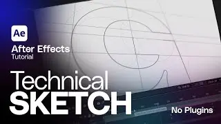 Technical Drawing Reveal in After Effects — AE Tutorial 2025