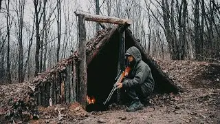 Землянка в Лесу своими Руками делаем -  главный вход в ЗЕМЛЯНКУ Подготовка к ЗИМЕ 🌨️