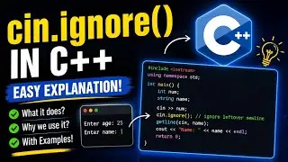 cin.ignore Function in C++ (Hindi)| ignore funtion  || ignore and getline function in c++| Buffer