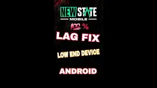 How To Fix Lag In PUBG New State ❓| Lag Fix In 2gb 3gb 4gb Ram Low End Android Device 🔥😍