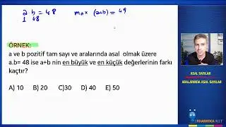 Asal Sayılar Ve Aralarında Asal Sayılar konu anlatımı ve soru çözümü