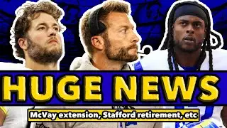 HUGE Rams News: Sean McVay Extension, Stafford Retirement Update, Davante Adams Future with LA Rams!