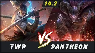 TheWanderingPro - Yasuo vs Pantheon MID Patch 14.2 - Yasuo Gameplay