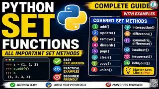 Python Set Functions Tutorial | All Important Set Methods in Python with Examples