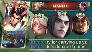 CARRYING 3 TOXIC MARKSMAN USING THIS YU ZHONG TANK BUILD! (intense match)