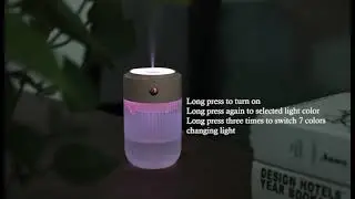 250mL Car Mist Humidifier with 7 Colors Night Light